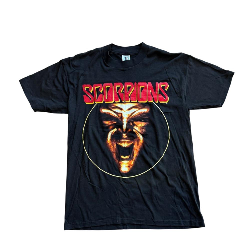 Vintage Scorpions Face the Heat Tour 1994 T-Shirt Mens Large Black Single Stitch